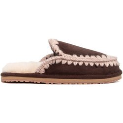 Mou Pantoffeln FW161007A SUEDE SLIPPER FULL ESKIMO STITCH MOCHA