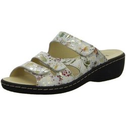 Longo Clogs Pantoletten Bequem-Pantolette,weiss-gold/multi 1044720