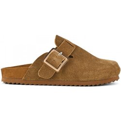 Colors of California Sandalen Cow suede bio sabot with buckl