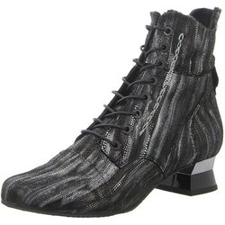 Simen Stiefel Stiefeletten 7152A SILBERN-SCHWARZ