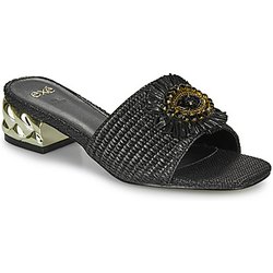 Exé Shoes Pantoffeln KATY-424-RAFFIA-BLACK