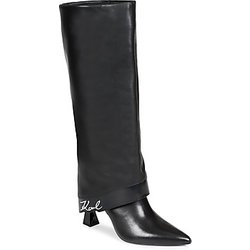 Karl Lagerfeld Damenstiefel DEBUTANTE Fold Down Hi Leg Boot