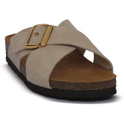 Frau  Pantoffeln VELOUR CAPPUCCINO