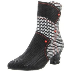 Simen Damenstiefel Stiefeletten 7830A SCHWARZ WEISS