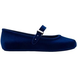 Melissa Ballerinas Soft Ballerina Velvet II - Blue Flocked