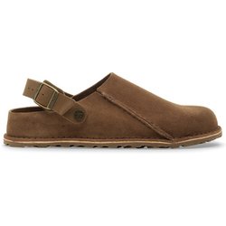 BIRKENSTOCK Clogs LUTRY PREMIUM SUEDE LEATHER DARK TEA