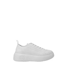 Armani Exchange Urban Style Damen Sneaker 100% Leder Weiß, Größe 39