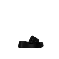 Furla Elegance Lederpantoletten Schwarz 6cm, Größe 39