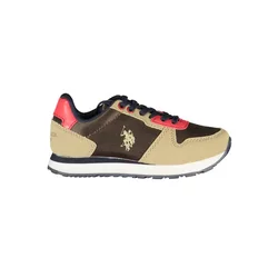 Polo Classic Sneaker - Schwarz/Beige/Weiß/Rot, Größe 27