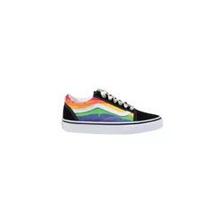 Vans Damen Slip-On Sneakers Schwarz Bunt Frühling Sommer, Größe 34.5