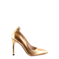 Pinko Damen PlateauPumps Gold Leder Herbst Winter High Heels, Größe 36