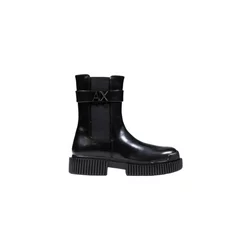 Armani Exchange Damen Stiefel Herbst/Winter Schwarz Runder Spitze, Größe 35