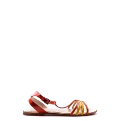 Hogan Damen Sandalen Bunt Leder Schnalle Sommer Sandalen 489323, Größe 36.5