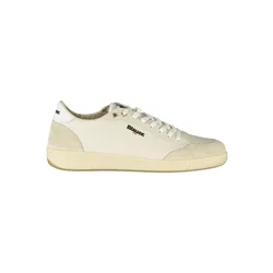 Blauer Herren Sportschuhe Weiß - Schnürschuhe mit Kontrastdetails, Größe 40