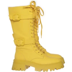 Zara - Schnürstiefel - Damen - Größe: 39 - Gelb