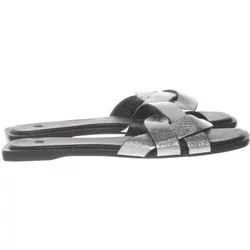 H&M - Pantoletten - Damen - Größe: 38 - Silber