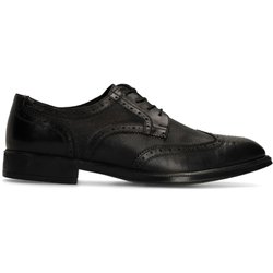 Schwarze Lederschnürschuhe