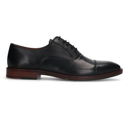 Schwarze Lederschnürschuhe