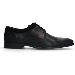 Schwarze Lederschnürschuhe