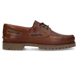 Cognacfarbene Lederschnürschuhe