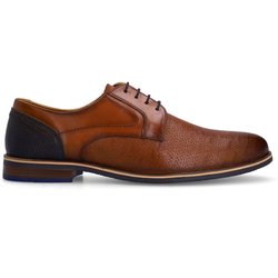 Cognacfarbene Lederschnürschuhe