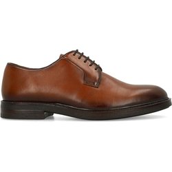 Cognacfarbene Lederschnürschuhe