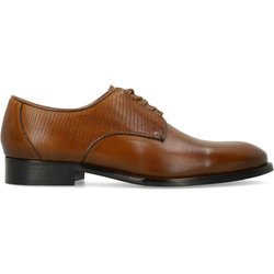 Cognacfarbene Lederschnürschuhe
