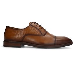 Cognacfarbene Lederschnürschuhe