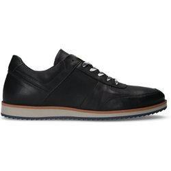 Schwarze Ledersneaker