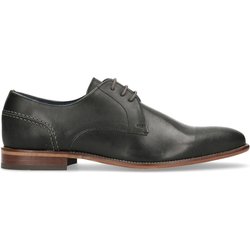 Schwarze Leder-Schnürschuhe