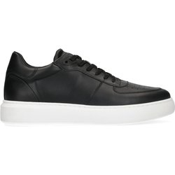Schwarze Ledersneaker