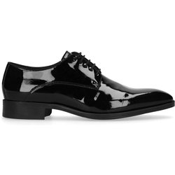 Schwarze Schnürschuhe aus Lackleder
