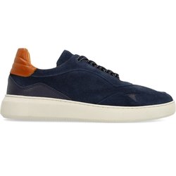 Marineblaue Veloursleder-Sneaker