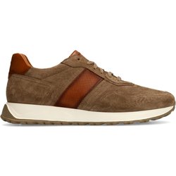 Taupefarbene Veloursleder-Sneaker