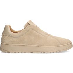 Beigefarbene Veloursleder-Sneaker