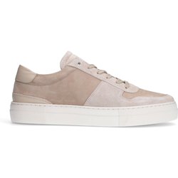 Beigefarbene Veloursleder-Sneaker