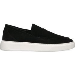 Schwarze Veloursleder-Loafer mit sportlicher Sohle