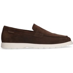Braune Veloursleder-Loafer