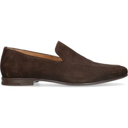 Dunkelbraune Veloursleder-Loafer