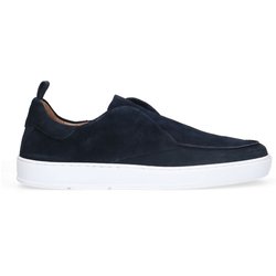 Dunkelblaue Veloursleder-Loafer