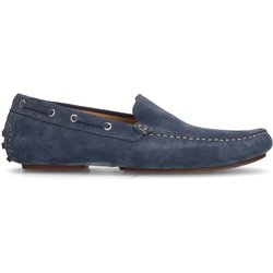 Blaue Veloursleder-Loafer