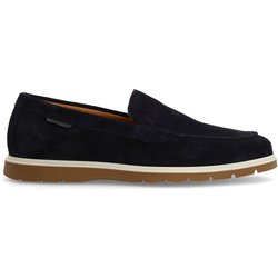 Marineblaue Veloursleder-Loafer