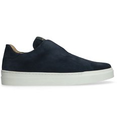 Blaue Veloursleder-Loafer
