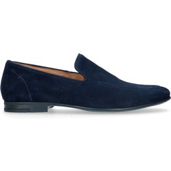 Blaue Veloursleder-Loafer
