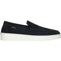 Blaue Veloursleder-Loafer