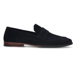 Blaue Veloursleder-Loafer