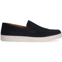 Marineblaue Veloursleder-Loafer