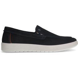 Blaue Veloursleder-Loafer