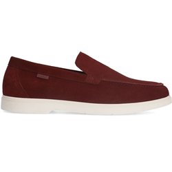Bordeauxrote Veloursleder-Loafer