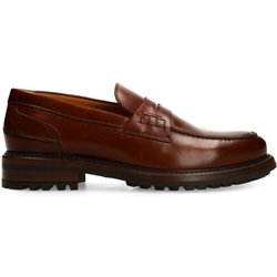 Cognacfarbene Leder-Loafer